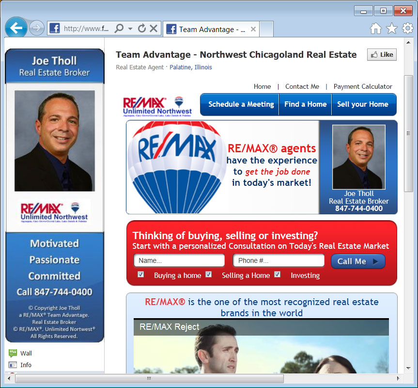 Click to see this Custom Fan Page Design
