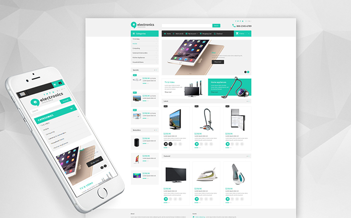 Electronic Store OpenCart Theme    