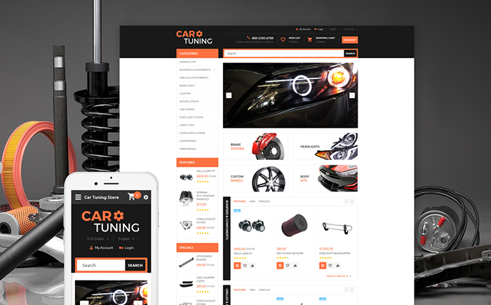 Car Parts OpenCart Template