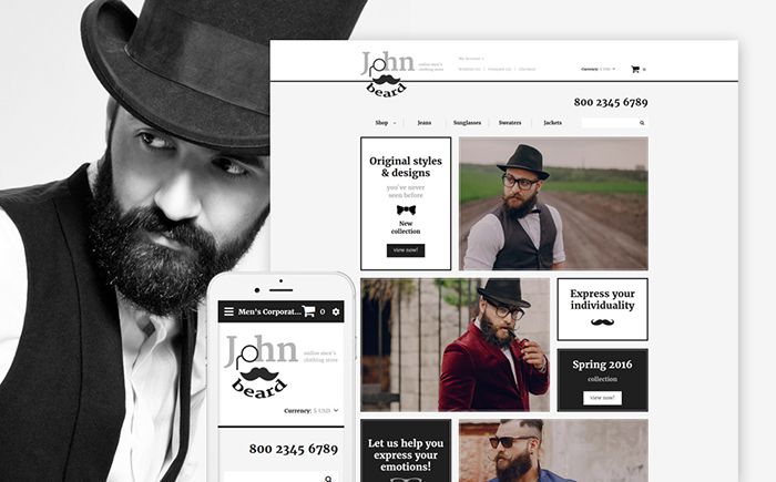 clothing store OpenCart template    