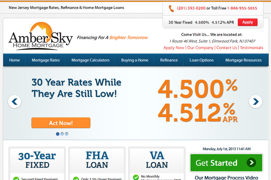 AmberSkyHomeMortgage.com New Jersey Mortgage Rates NJ Refinance New Jersey Home Mortgage